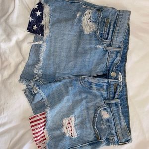 Old Navy: Denim shorts w/ American flag pockets